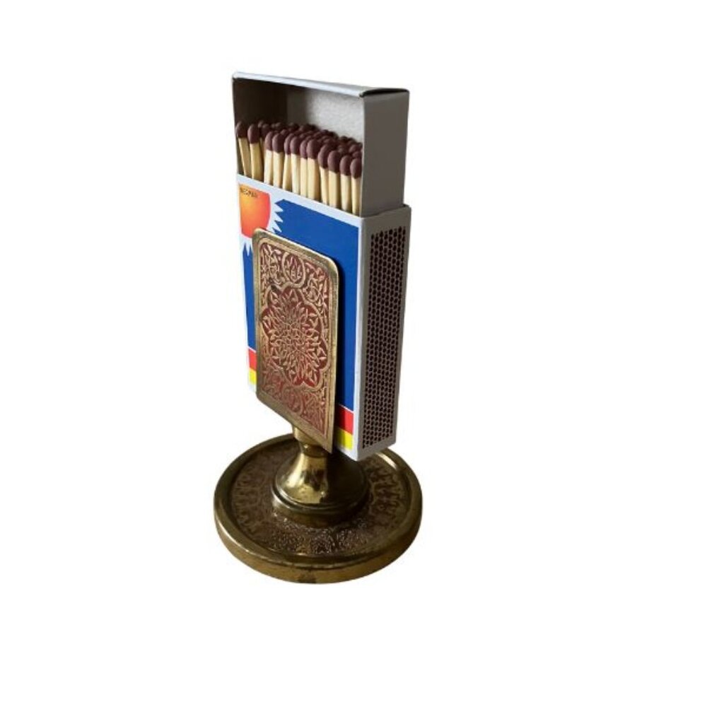 Vintage Brass Matchbox Holder